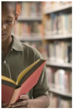 African American Teen Reading